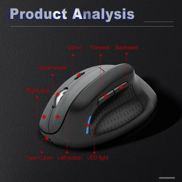 E‑YOOSO X‑45 3‑Mode Wireless Gaming Mouse – Wired/2.4 GHz/Bluetooth, 4800 DPI, Ergonomic Design